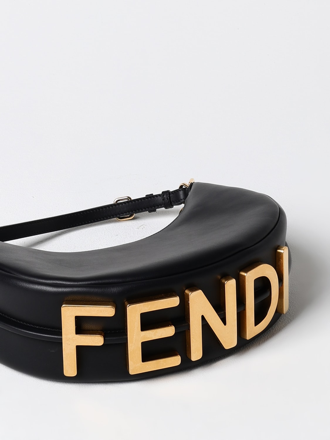 FENDI BORSA A SPALLA: Borsa Fendigraphy Fendi in pelle , Nero - Img 4