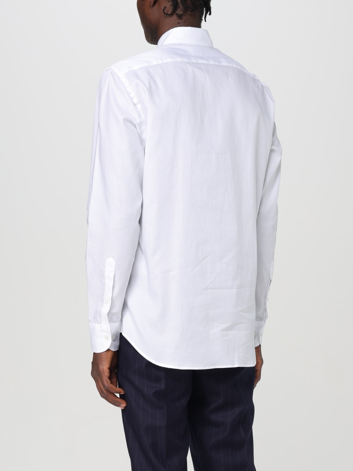 BROOKSFIELD CAMICIA: Camicia Brooksfield in popeline di cotone con logo ricamato , Bianco - Img 2