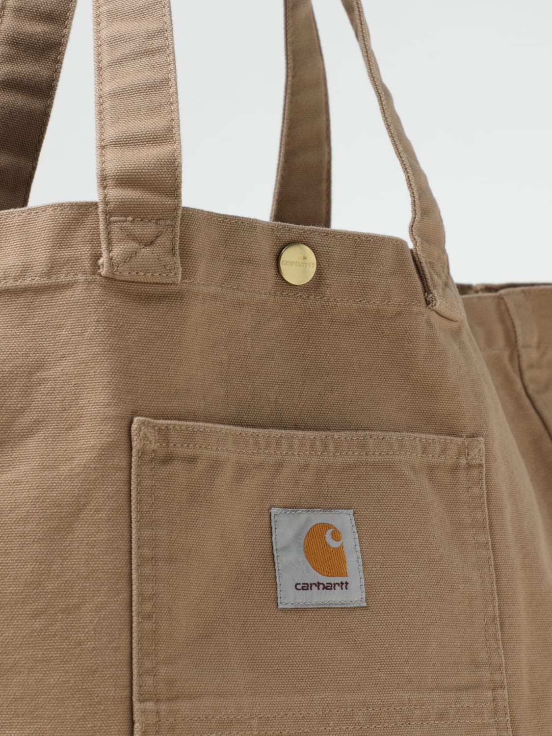 CARHARTT WIP BORSA: Borsa Bayfield Carhartt Wip in canvas di cotone organico , Tortora - Img 3