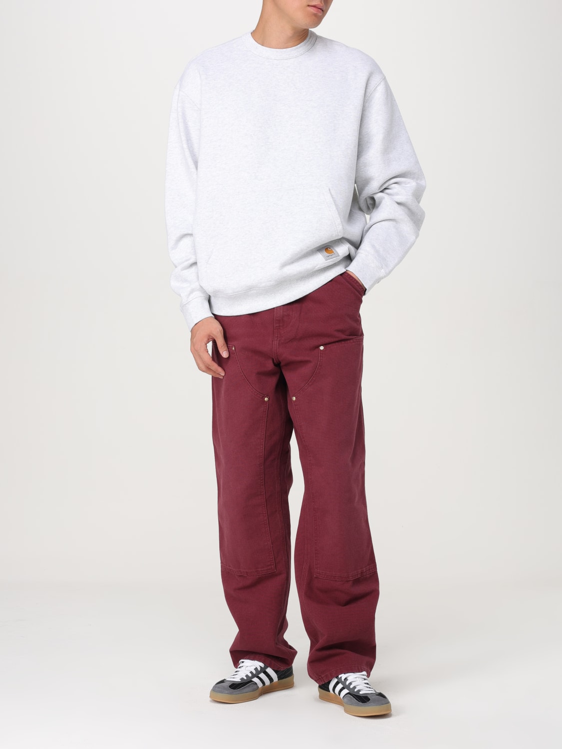 CARHARTT WIP PANTS: Pants men Carhartt Wip, Burgundy - Img 2