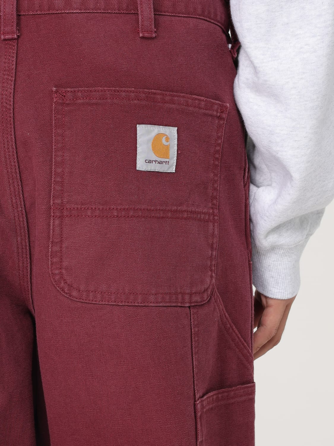 CARHARTT WIP PANTS: Pants men Carhartt Wip, Burgundy - Img 4