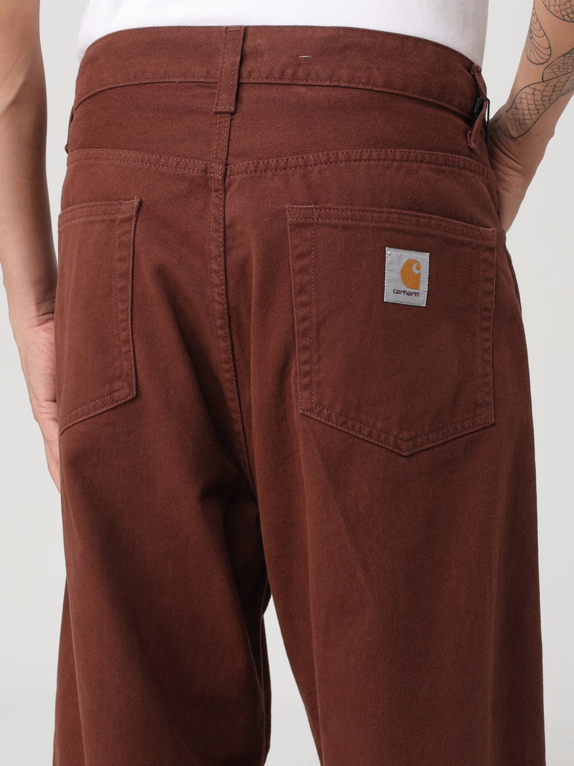 CARHARTT WIP PANTS: Pants men Carhartt Wip, Brown - Img 4