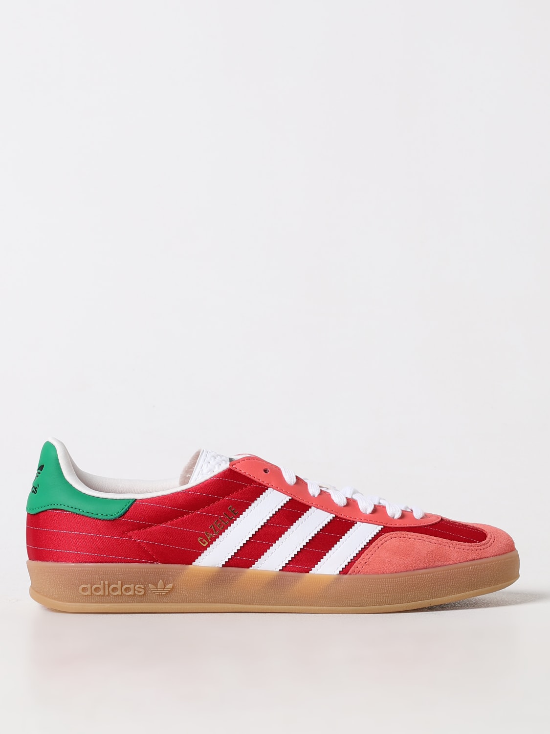 Giglio Sneakers Gazelle Adidas Originals in camoscio e mesh a righe