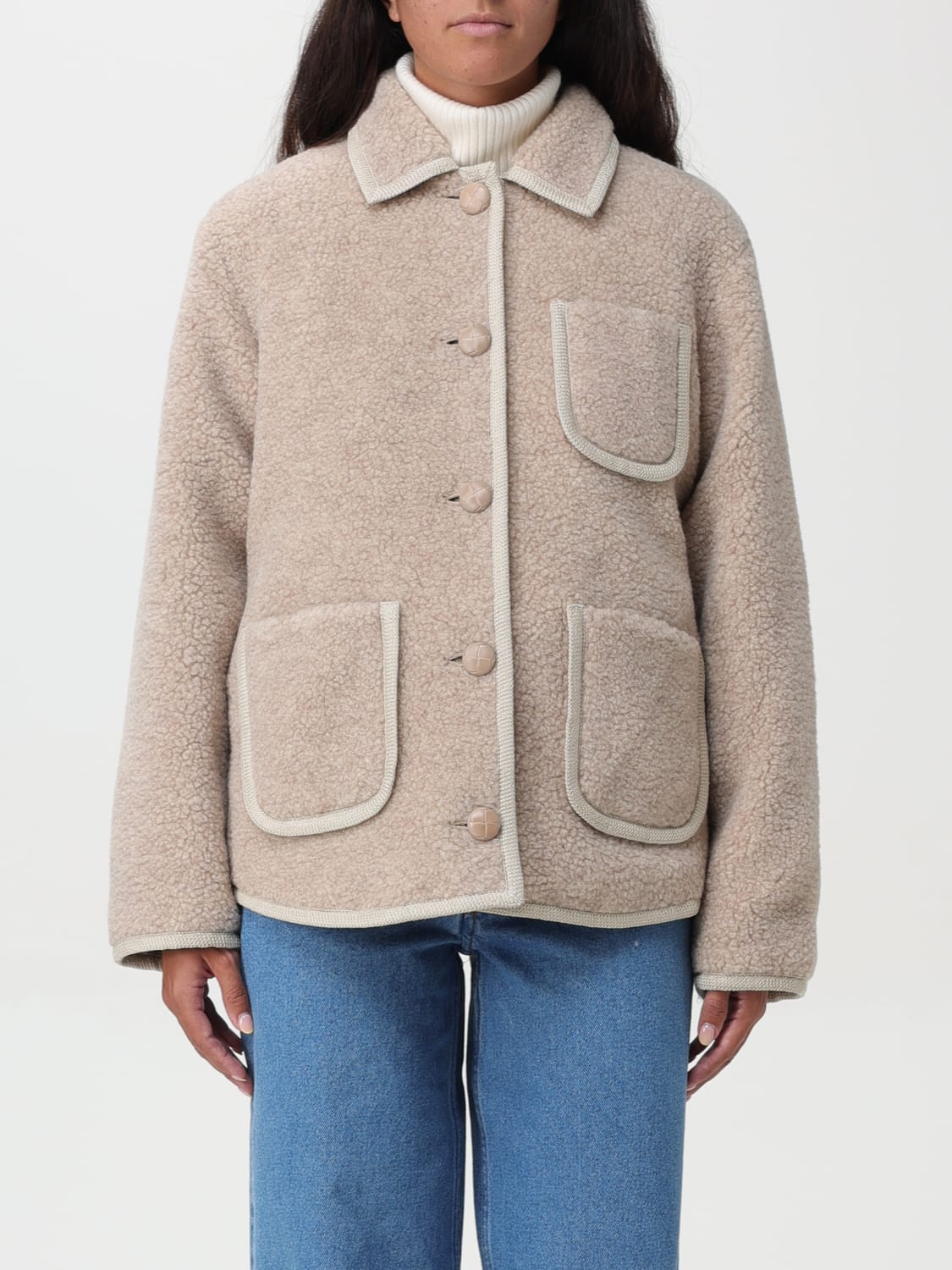 A.P.C. JACKET: Jacket woman A.P.C., Beige - Img 1