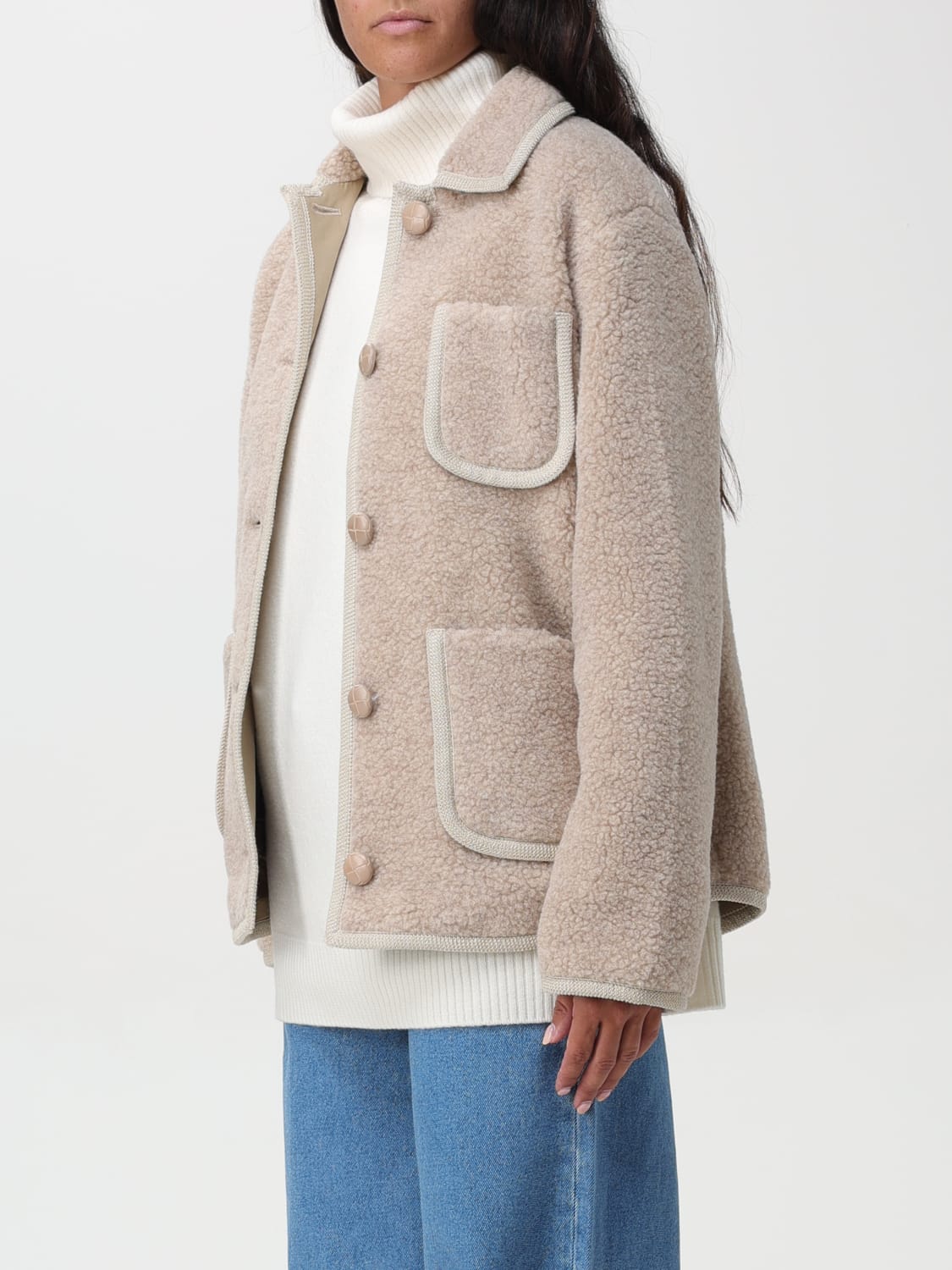 A.P.C. JACKET: Jacket woman A.P.C., Beige - Img 4