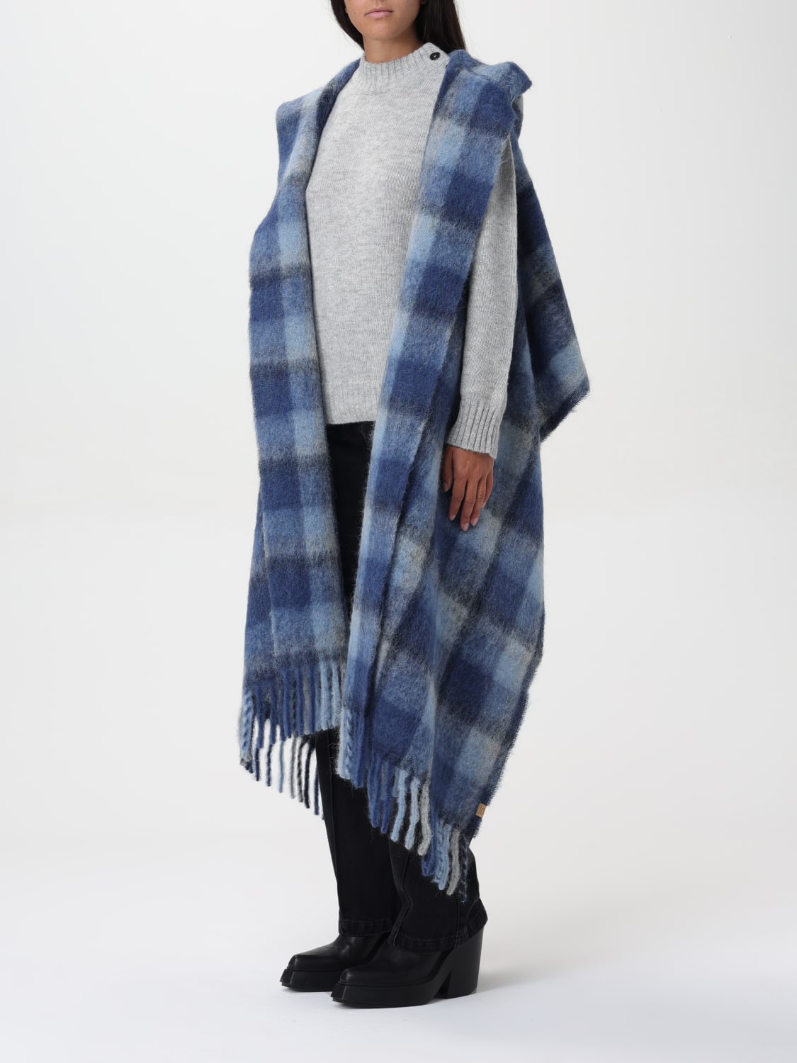 WOOLRICH CAPE: écharpe femme Woolrich, Bleu - Img 3