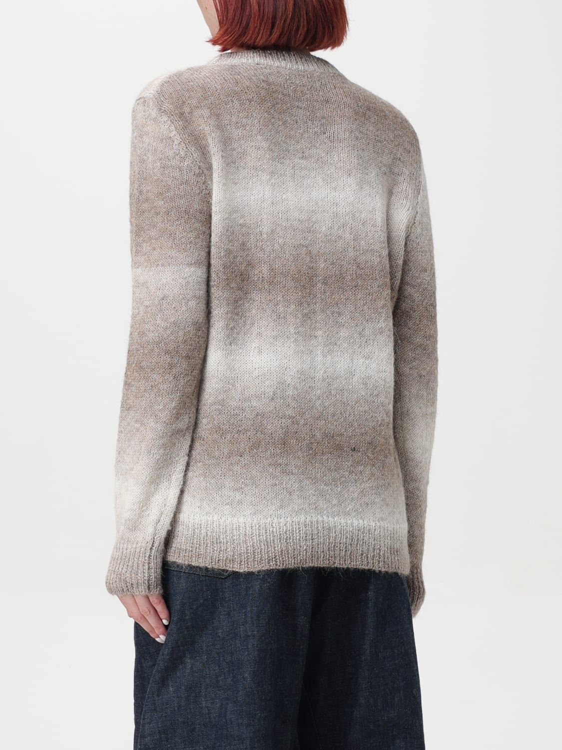 WOOLRICH MAGLIA: Maglia in Alpaca a righe sfumate Woolrich, Marrone - Img 2