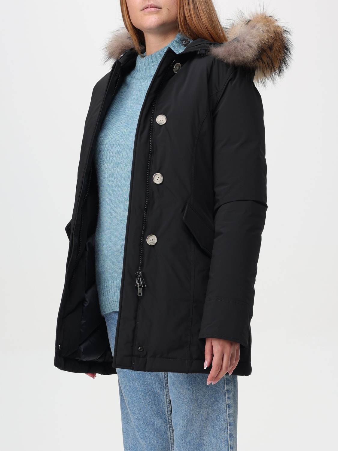 WOOLRICH 外套: 外套 女士 Woolrich, 黑色 - Img 3