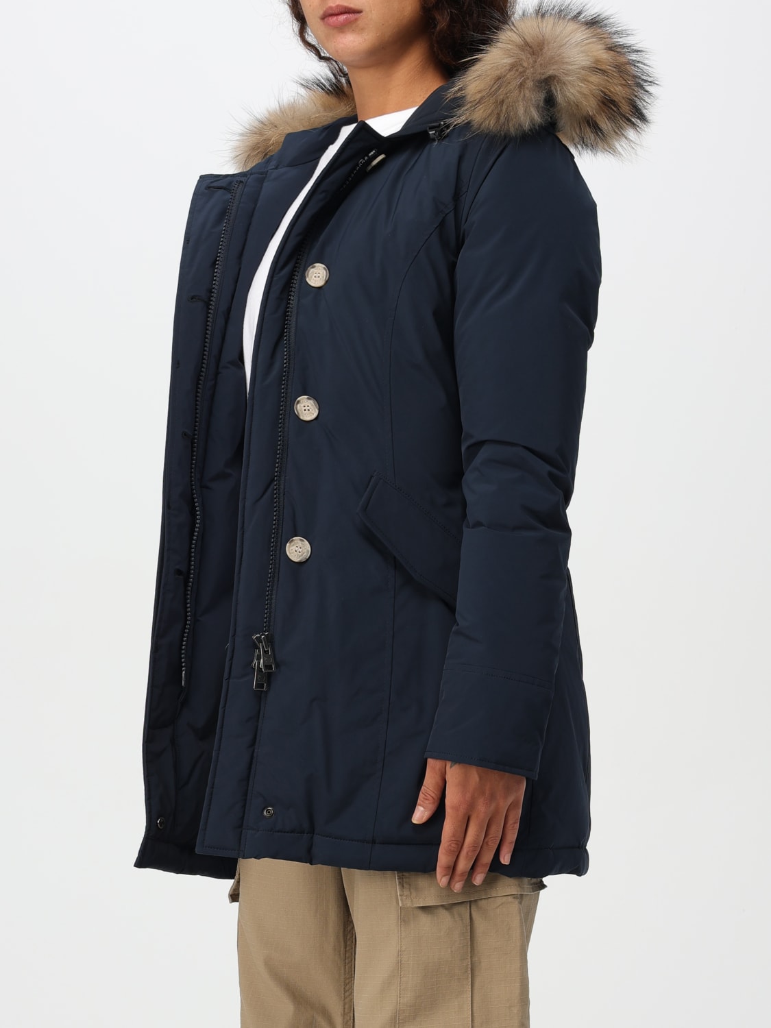 WOOLRICH 外套: 外套 女士 Woolrich, 蓝色 - Img 3