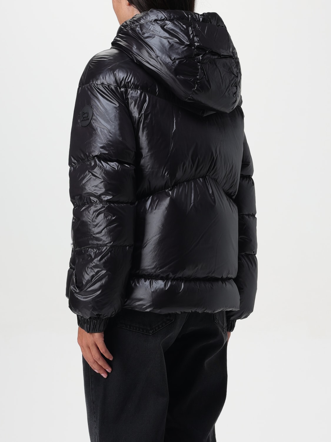 WOOLRICH GIACCA: Piumino con cappuccio in nylon Woolrich, Nero - Img 2