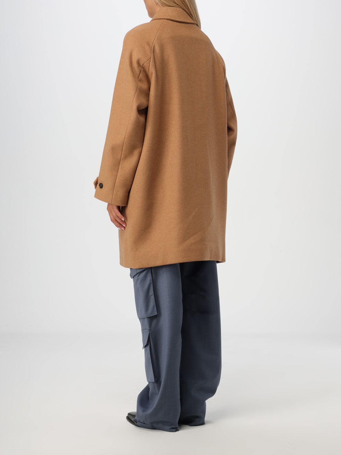 WOOLRICH CAPPOTTO: Cappotto Woolrich in misto lana check , Cammello - Img 2