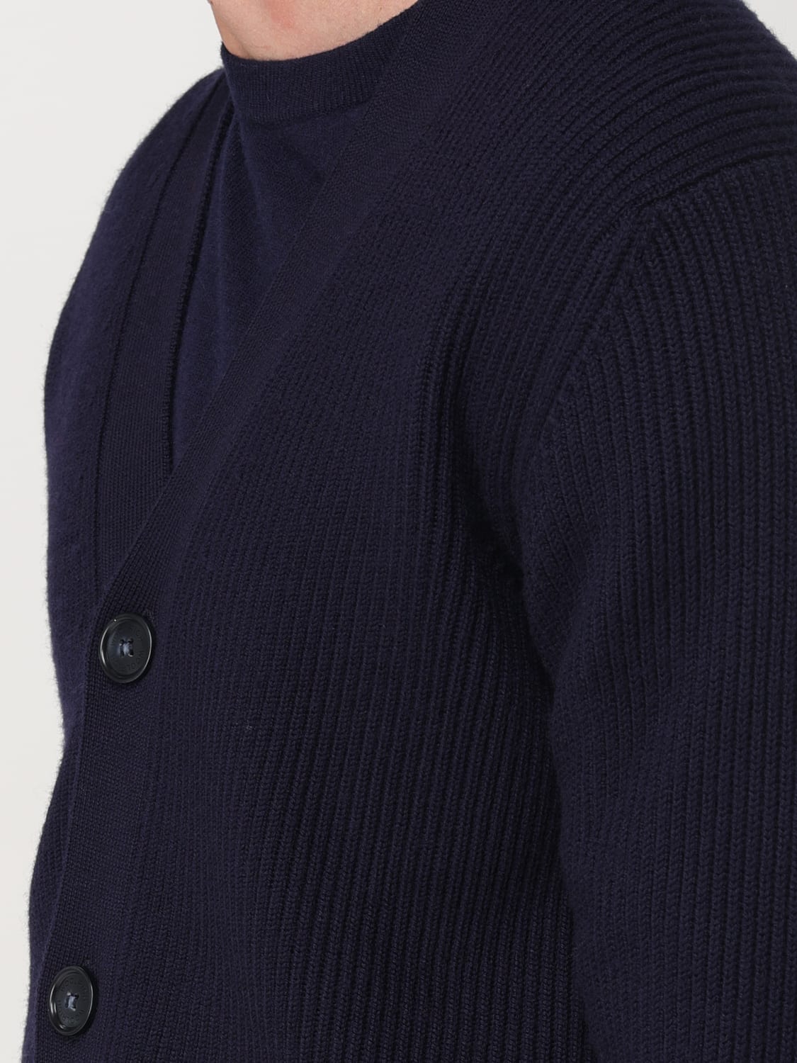 WOOLRICH CARDIGAN: Woolrich V-neck cardigan, Blue - Img 4