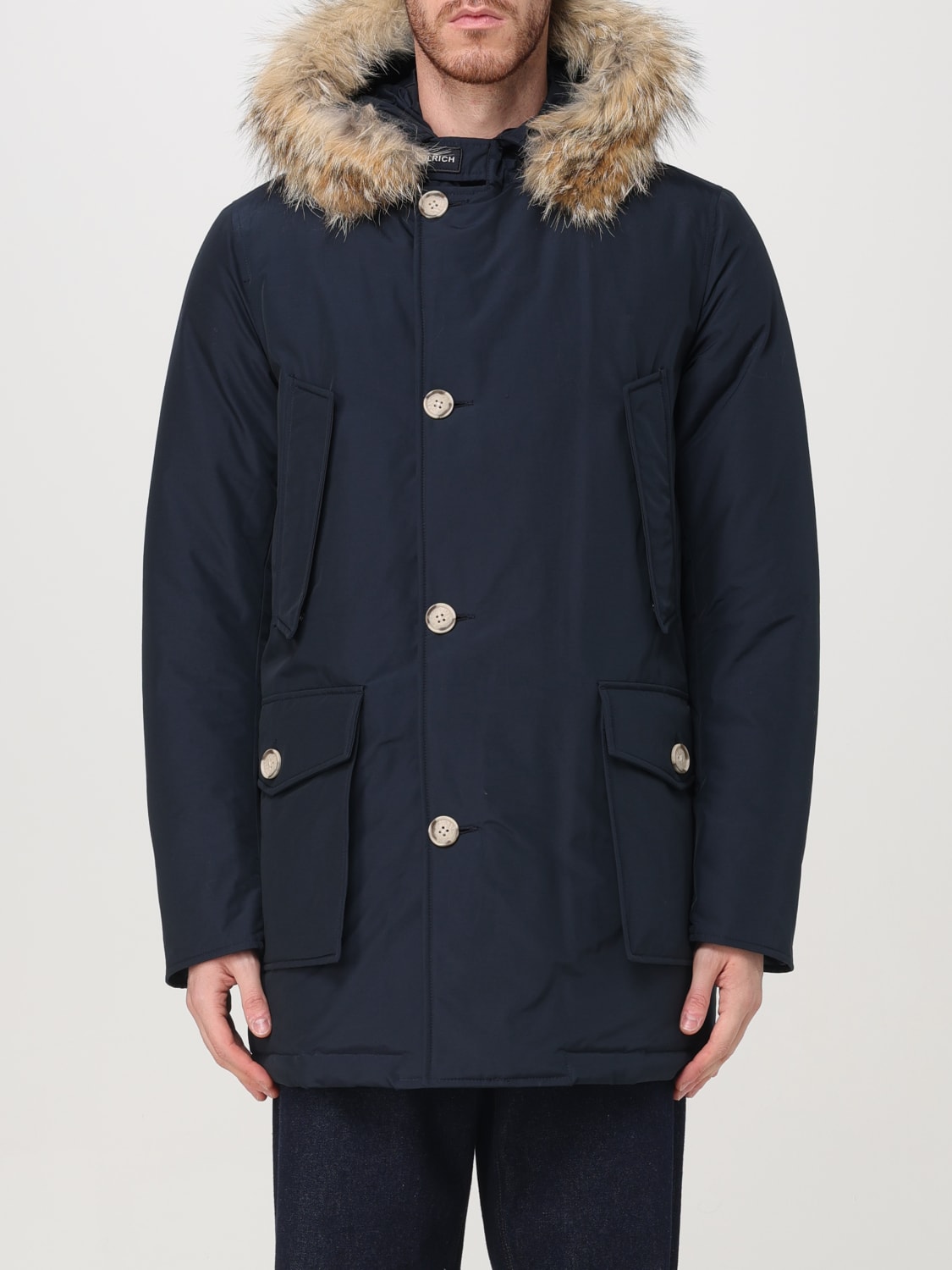 WOOLRICH GIACCA: Bomber Woolrich in misto cotone , Blue - Img 1