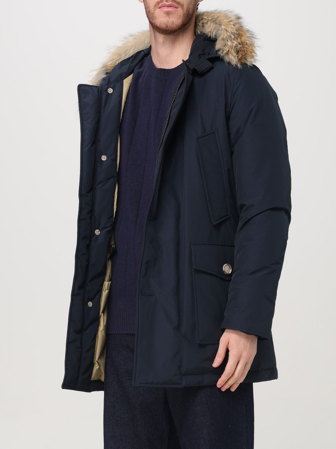 WOOLRICH GIACCA: Bomber Woolrich in misto cotone , Blue - Img 3