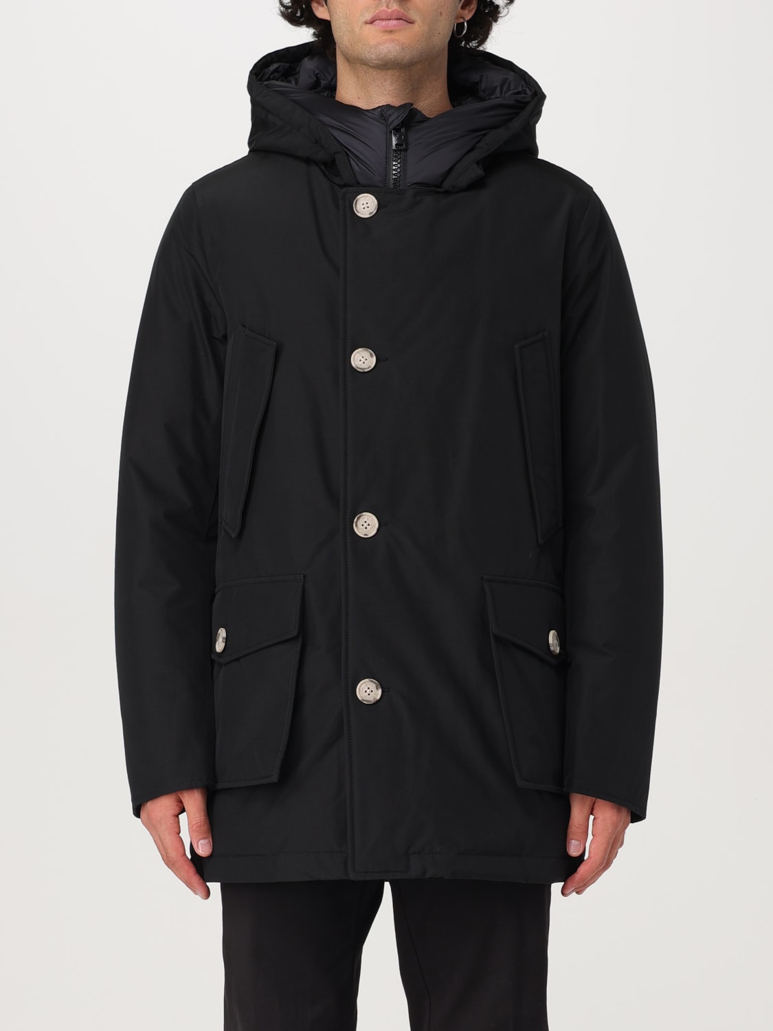 WOOLRICH 外套: 外套 男士 Woolrich, 黑色 - Img 1