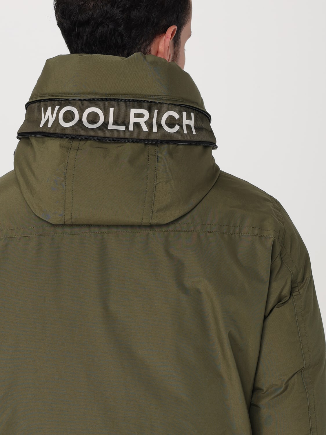 WOOLRICH GIACCA: Piumino Woolrich in misto cotone , Verde - Img 4