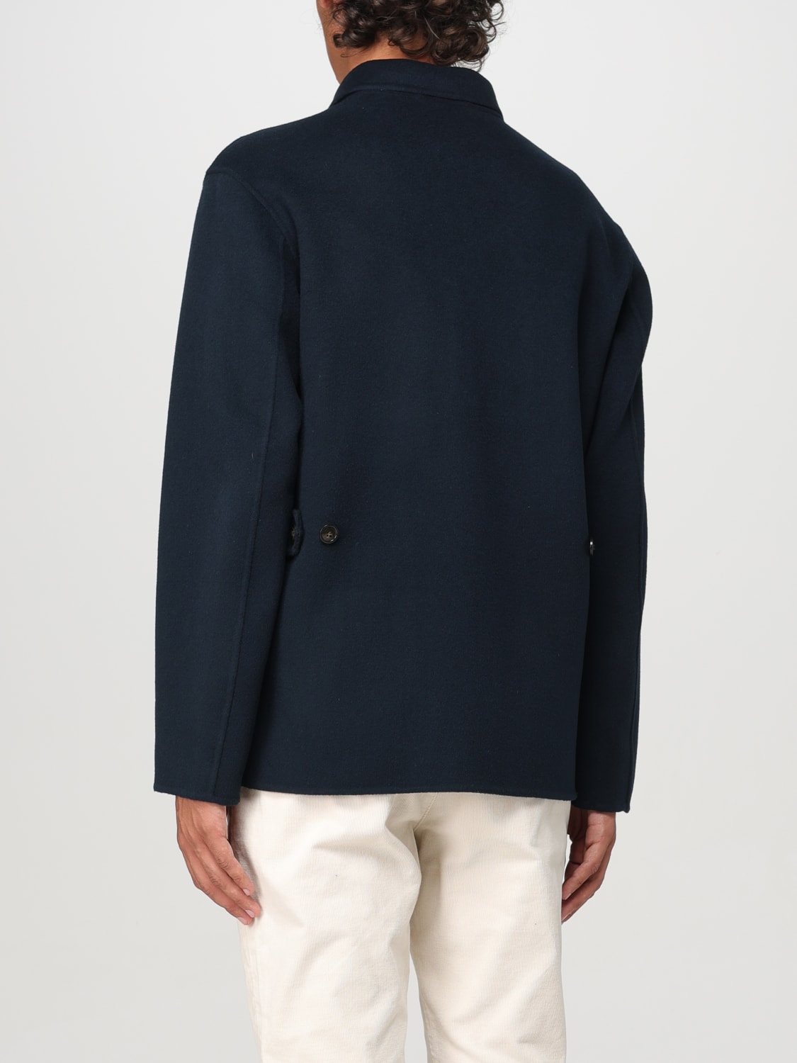 WOOLRICH GIACCA: Overshirt Woolrich in lana vergine , Blue - Img 2