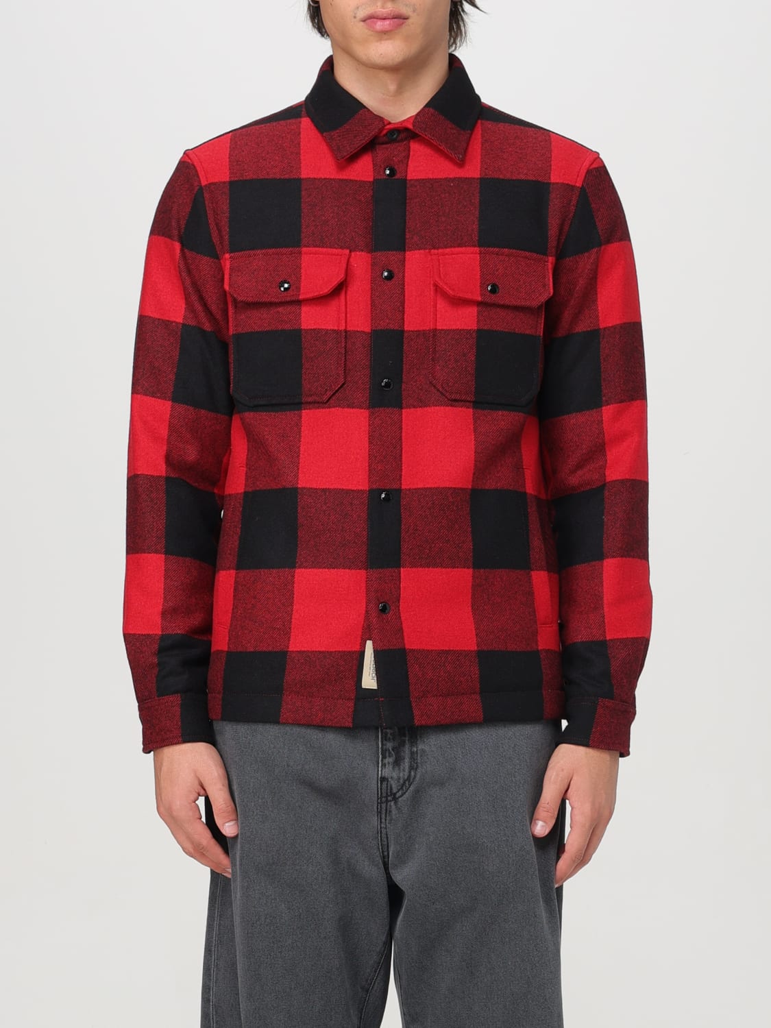 Giglio Camicia Woolrich in misto lana con stampa tartan