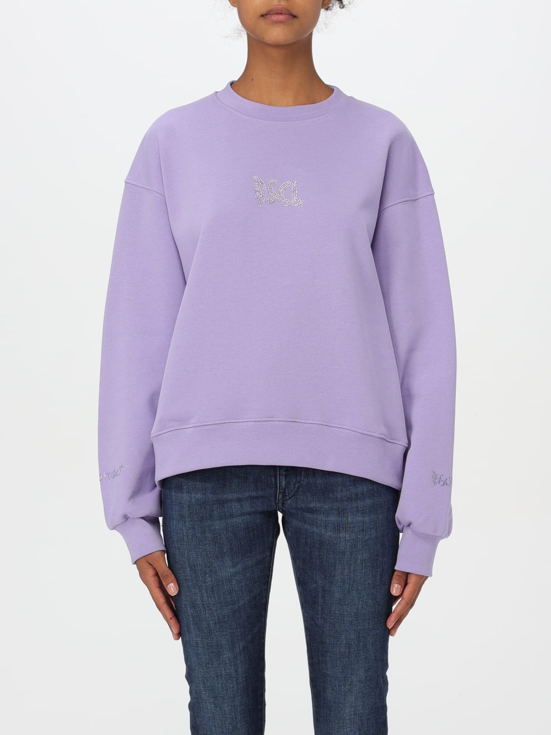 DISCLAIMER SWEATSHIRT: Sweatshirt damen Disclaimer, Lila - Img 1