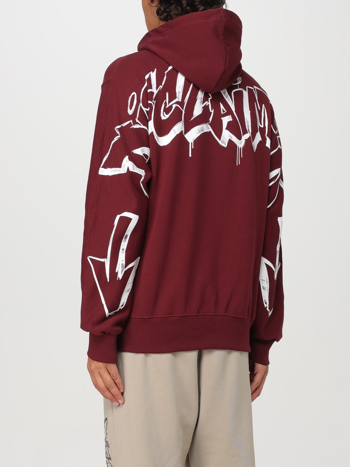 DISCLAIMER SWEATSHIRT: Sweatshirt homme Disclaimer, Bordeaux - Img 2