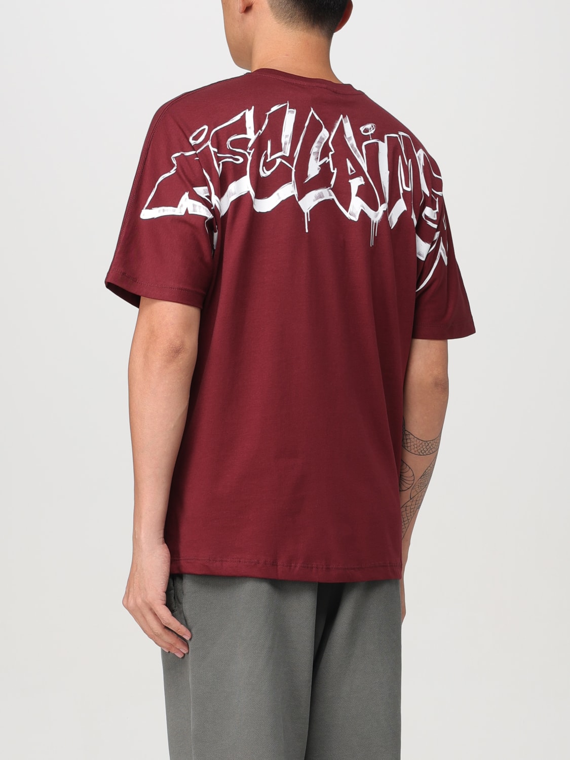 DISCLAIMER T-SHIRT: T-shirt men Disclaimer, Burgundy - Img 2