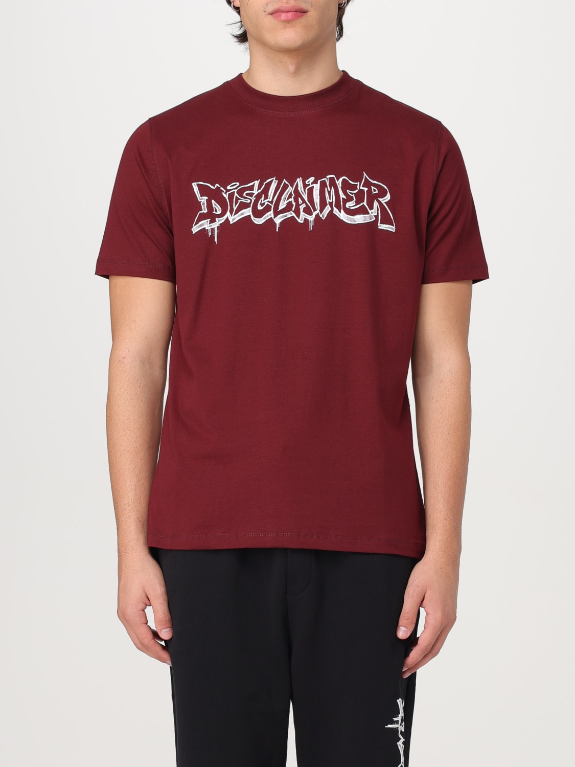 DISCLAIMER T-SHIRT: T-shirt men Disclaimer, Burgundy - Img 1