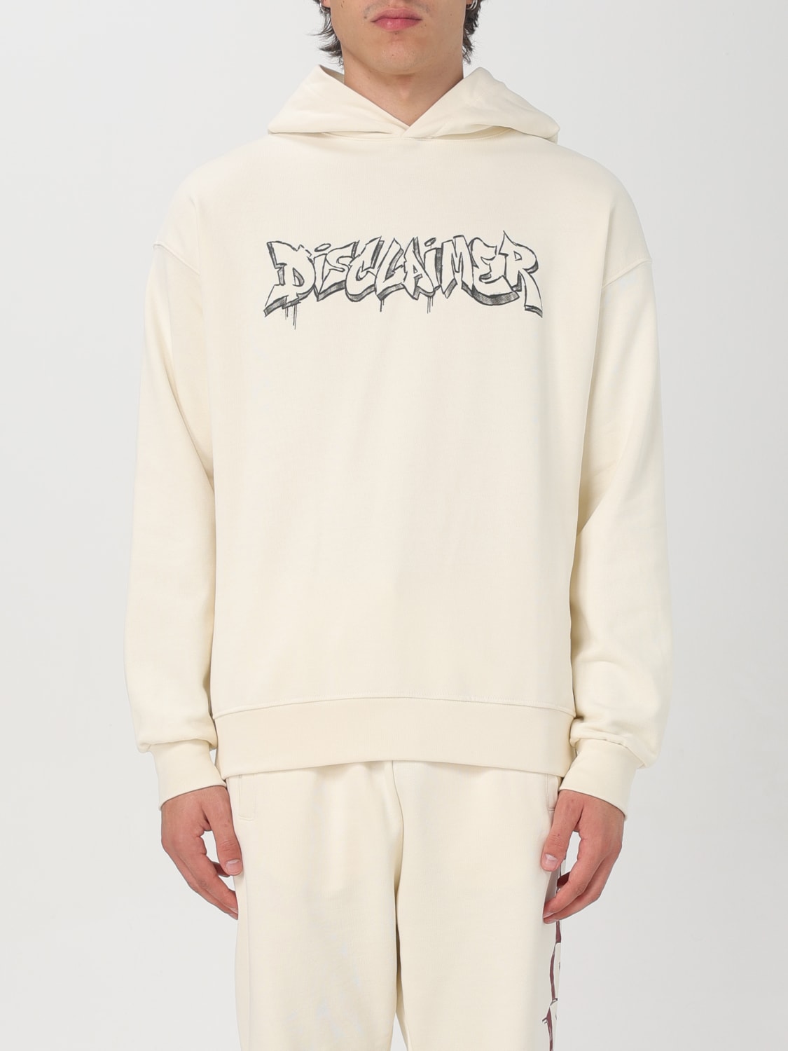 DISCLAIMER SWEATSHIRT: Sweatshirt men Disclaimer, Yellow Cream - Img 1