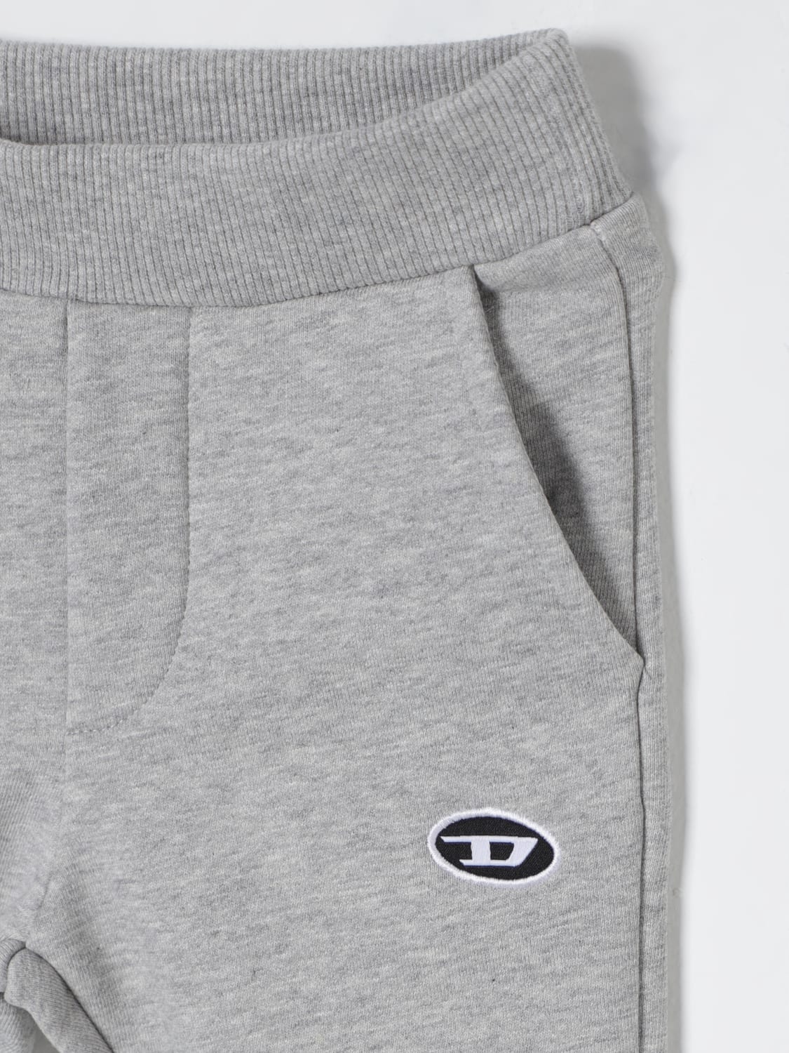 DIESEL PANTALONI: Pantalone sportivo Oval D Diesel, Grigio - Img 3