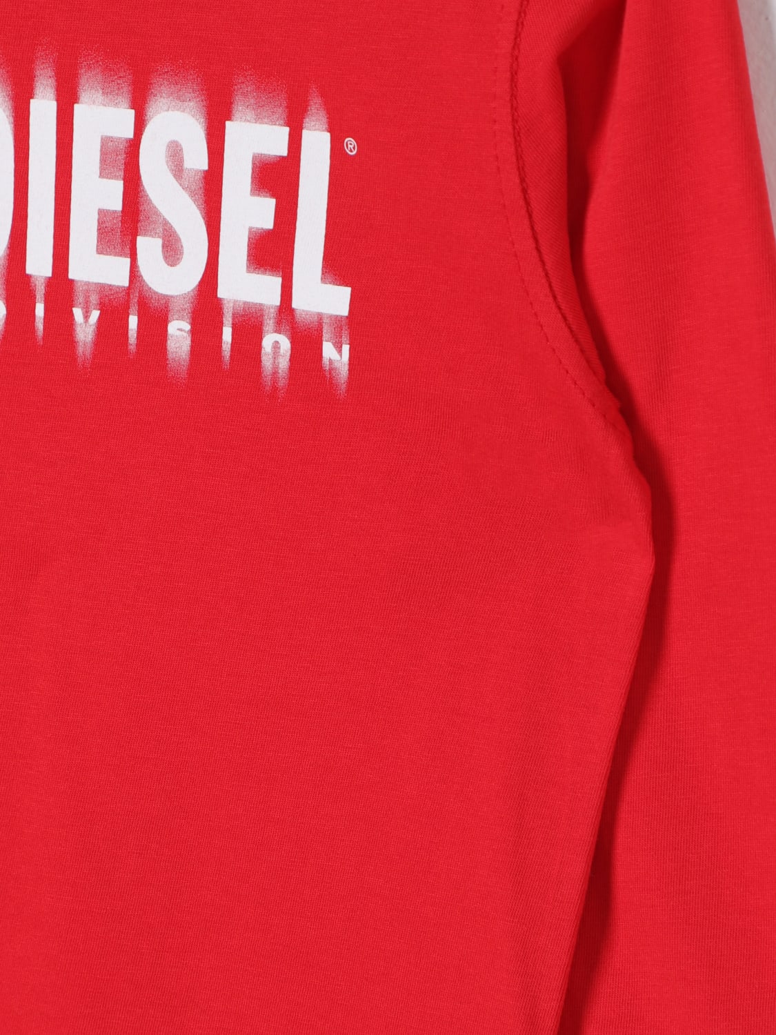 DIESEL T-SHIRT: T-shirt di cotone Diesel con logo, Rosso - Img 3