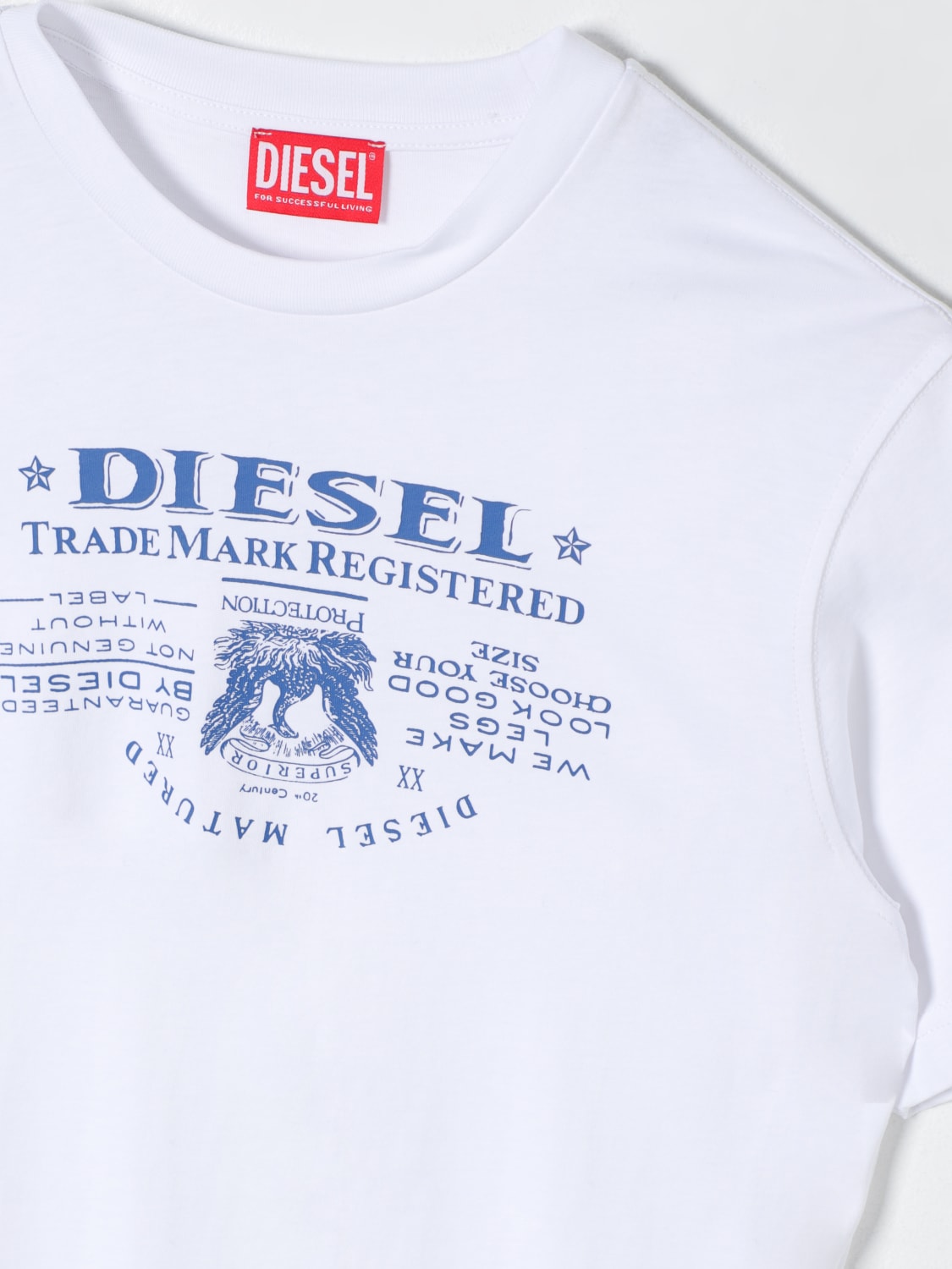 DIESEL T-SHIRT: T-shirt in cotone con logo Diesel, Bianco - Img 3