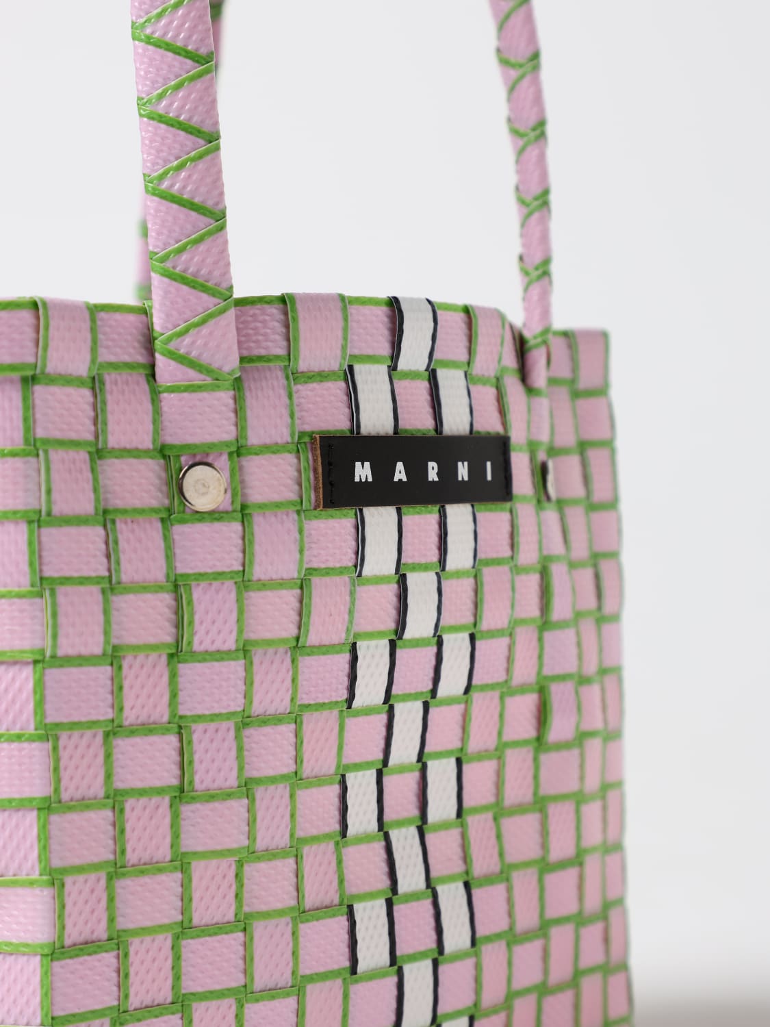 MARNI BORSA: Borsa Marni in polipropilene intrecciato , Cipria - Img 3