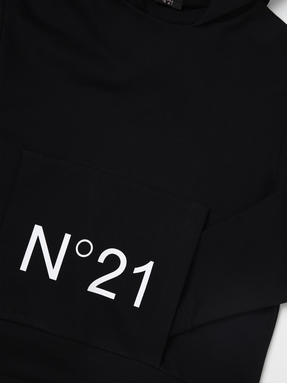 N° 21 MAGLIA: Felpa con cappuccio N° 21, Nero - Img 3