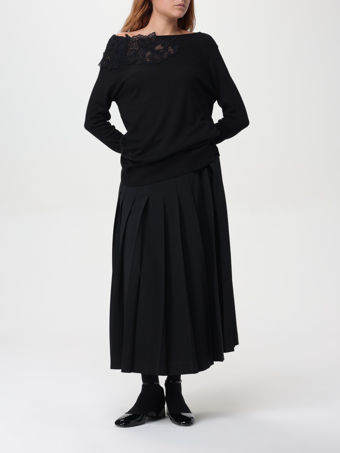 ERMANNO SCERVINO SWEATER: Sweater woman Ermanno Scervino, Black - Img 2