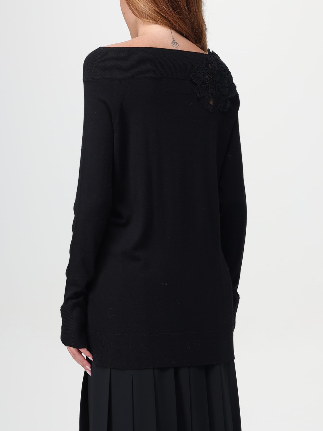 ERMANNO SCERVINO SWEATER: Sweater woman Ermanno Scervino, Black - Img 3