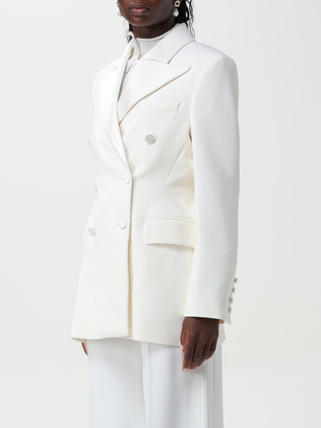アウターその他 ERMANNO SCERVINO Woman Blazer White D456I303TEILM 10606 Ermanno Scervino Outlet: Blazer woman - White | Ermanno