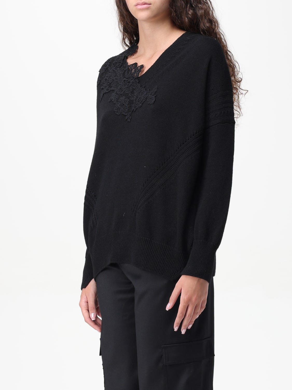 ERMANNO SCERVINO LIFE SWEATER: Sweater woman Ermanno Scervino Life, Black - Img 4