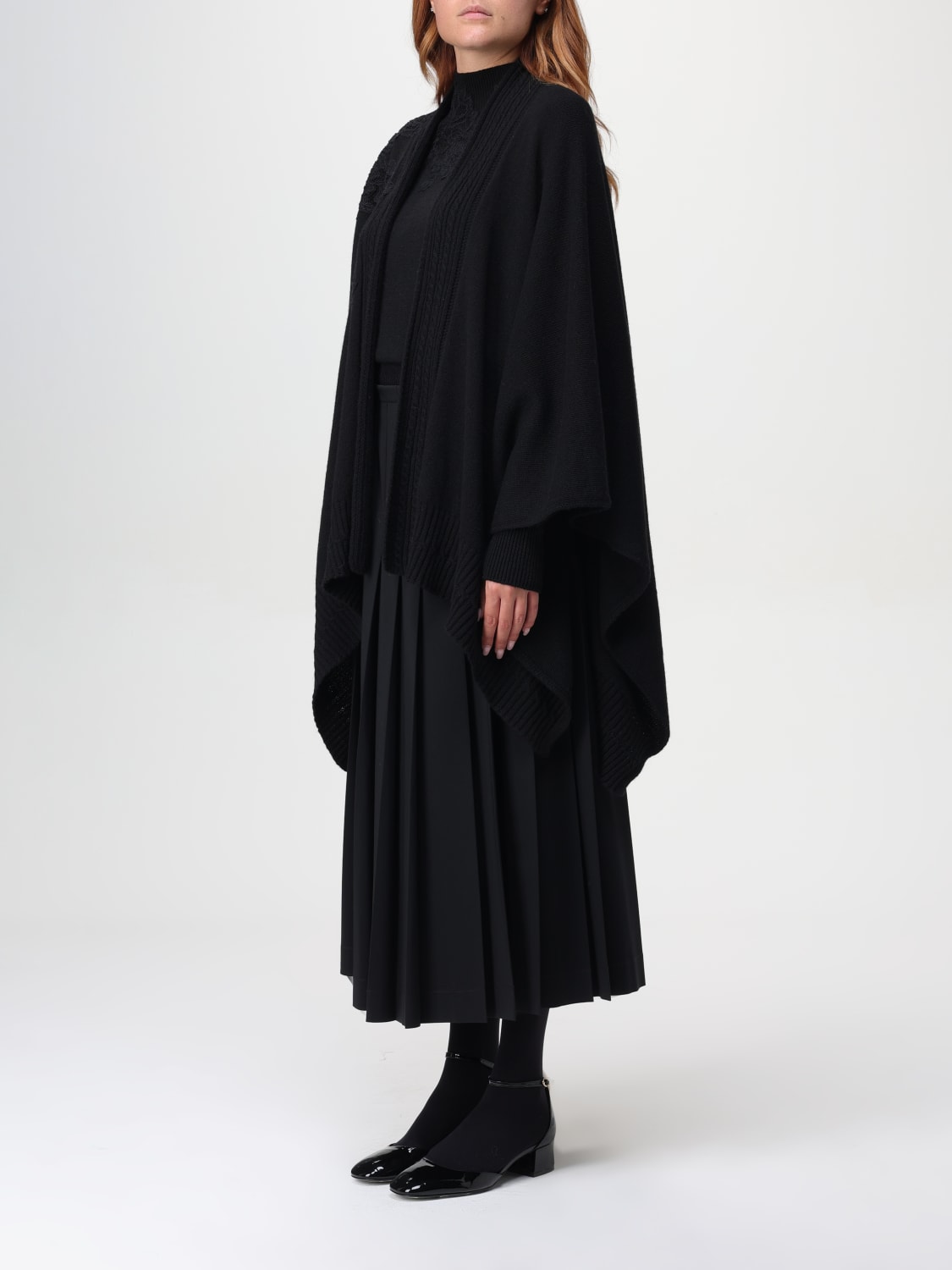 ERMANNO SCERVINO LIFE CAPE: Cape woman Ermanno Scervino Life, Black - Img 4