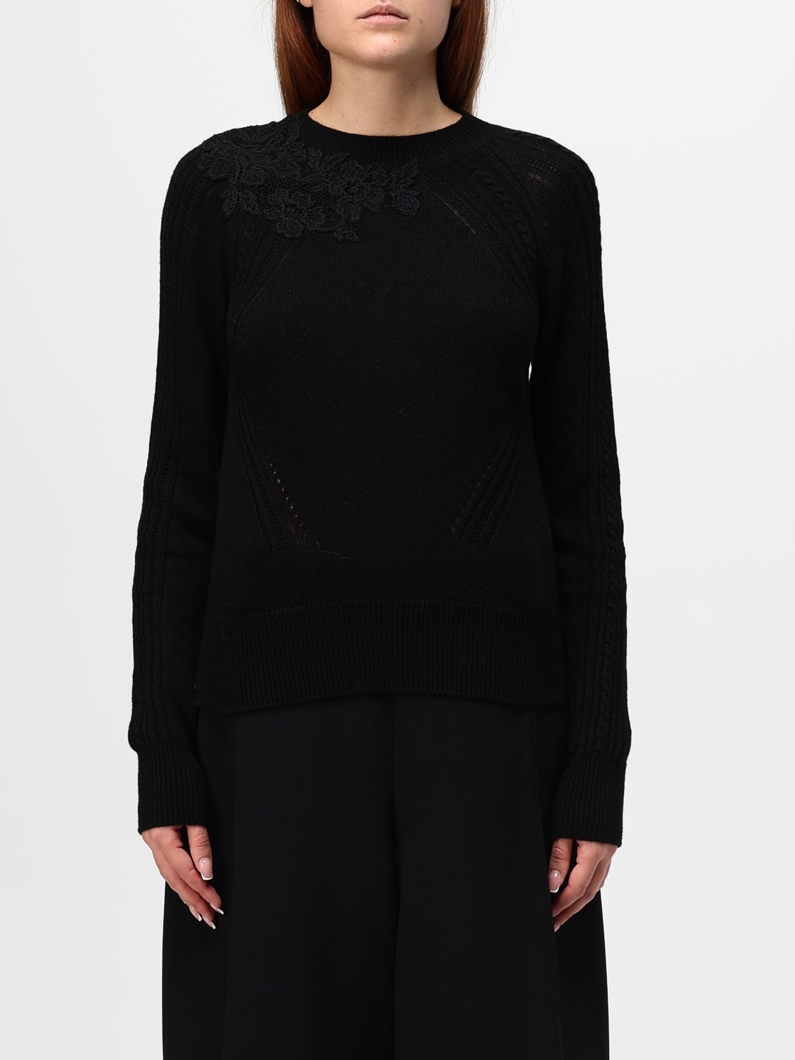 ERMANNO SCERVINO LIFE SWEATER: Sweater woman Ermanno Scervino Life, Black - Img 1