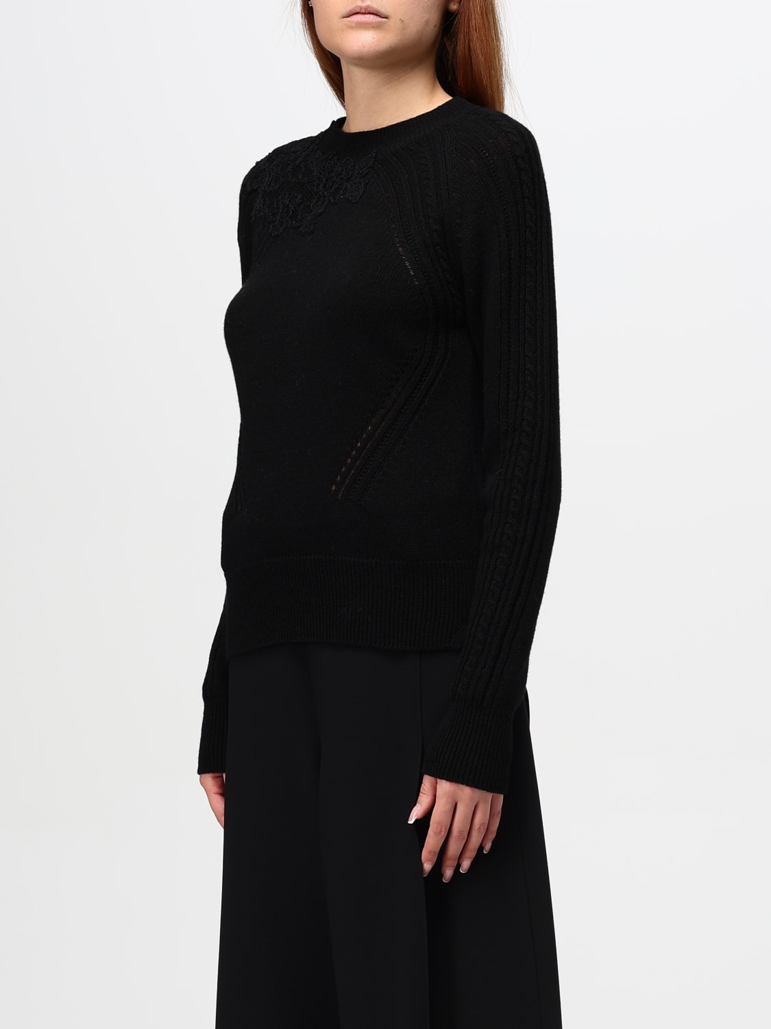 ERMANNO SCERVINO LIFE SWEATER: Sweater woman Ermanno Scervino Life, Black - Img 4