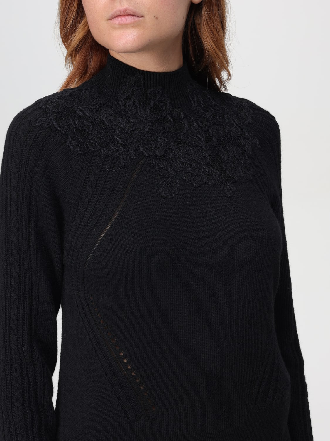 ERMANNO SCERVINO LIFE SWEATER: Sweater woman Ermanno Scervino Life, Black - Img 5