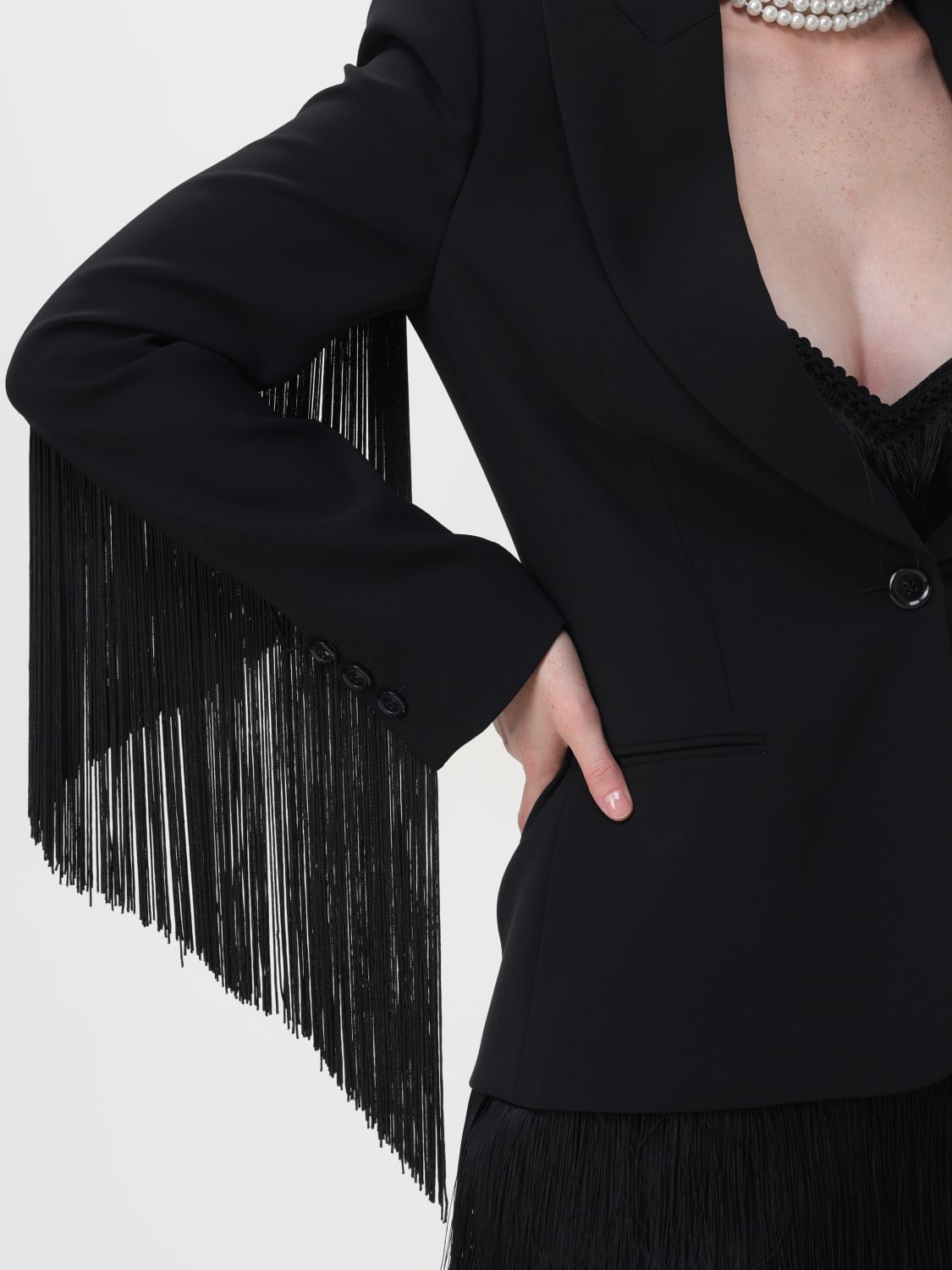 MOSCHINO COUTURE BLAZER: Blazer femme Moschino Couture, Noir - Img 5