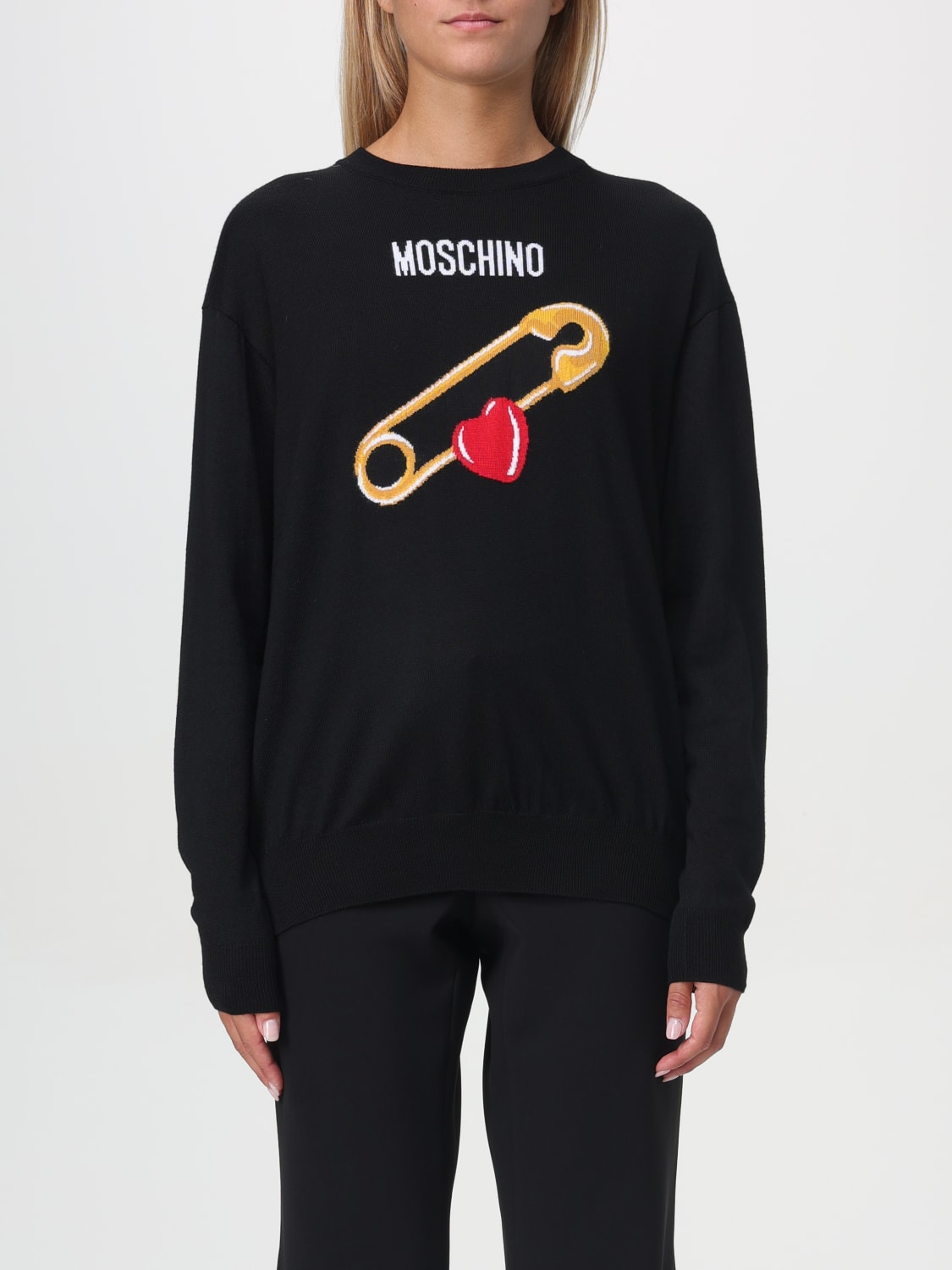 MOSCHINO COUTURE 毛衣: 毛衣 女士 Moschino Couture, 黑色 - Img 1