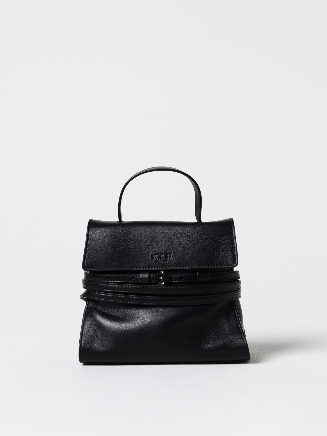 MOSCHINO COUTURE BORSA MINI: Borsa Moschino Couture in pelle , Nero - Img 1