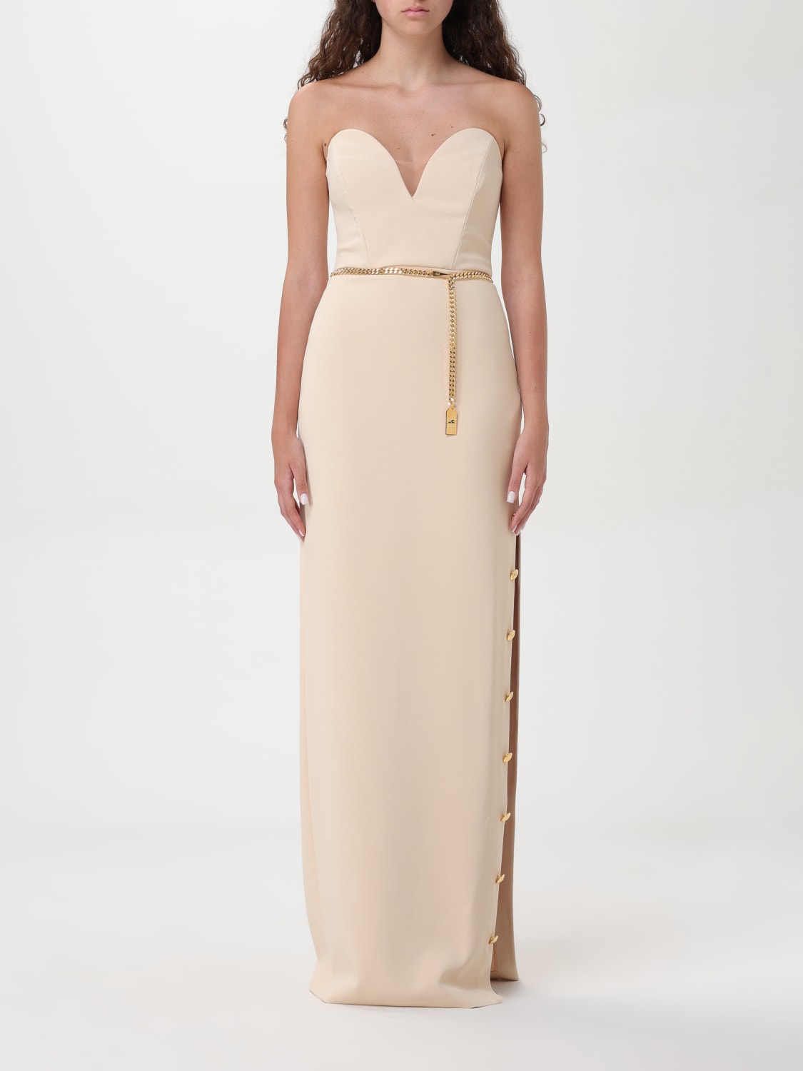 ELISABETTA FRANCHI DRESS: Dress woman Elisabetta Franchi, Cream - Img 1