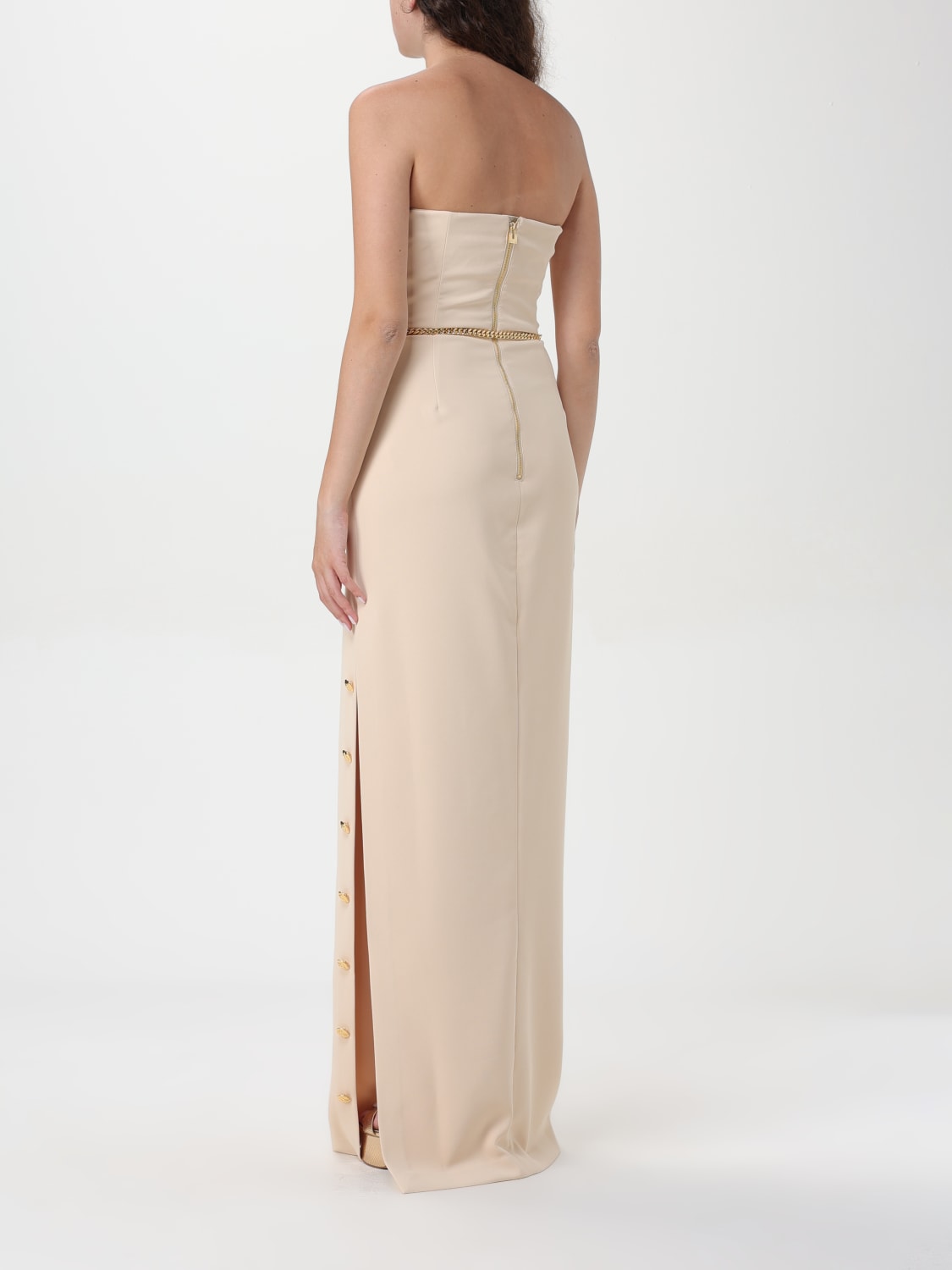 ELISABETTA FRANCHI DRESS: Dress woman Elisabetta Franchi, Cream - Img 2