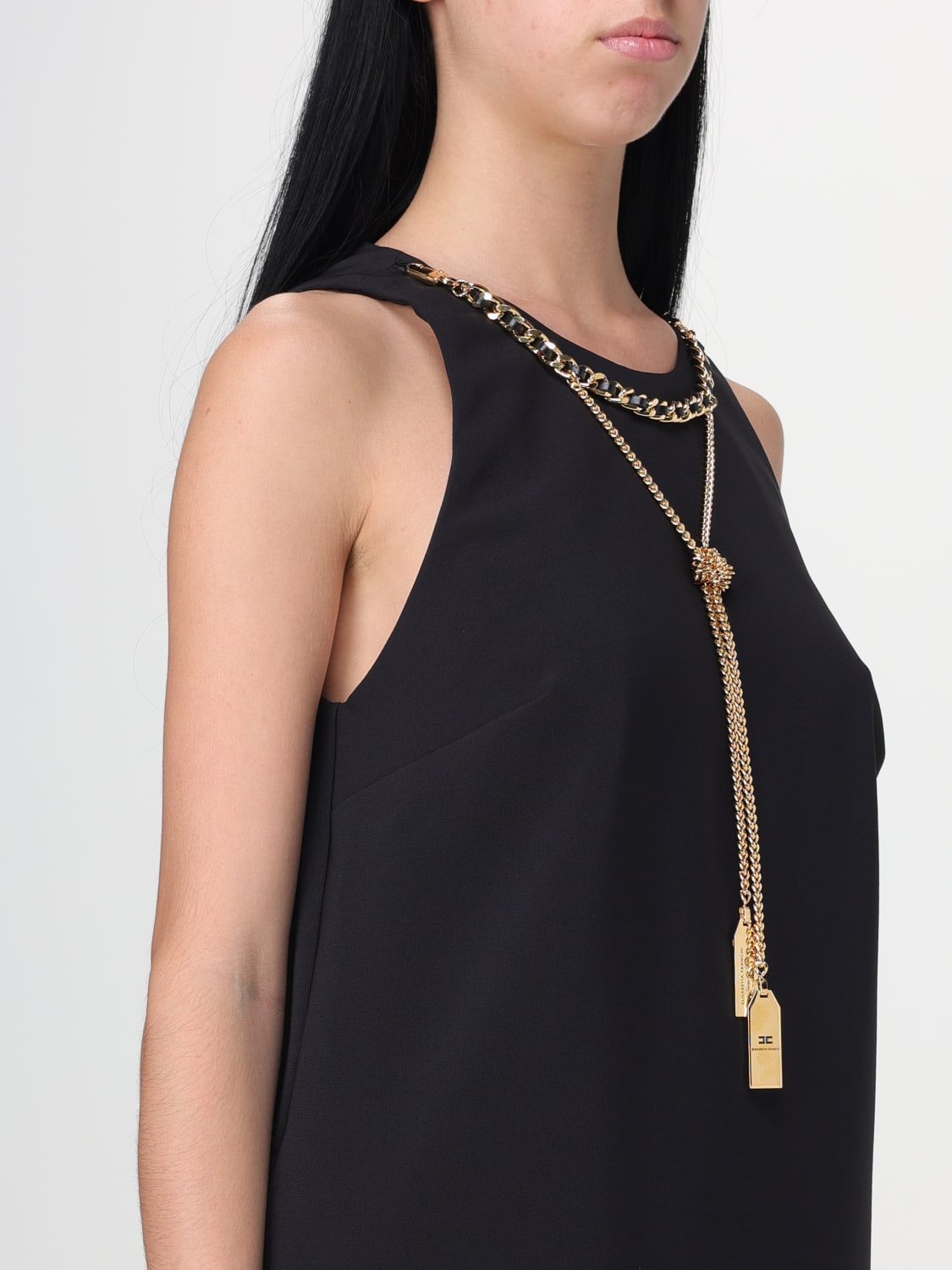 ELISABETTA FRANCHI DRESS: Dress woman Elisabetta Franchi, Black - Img 3