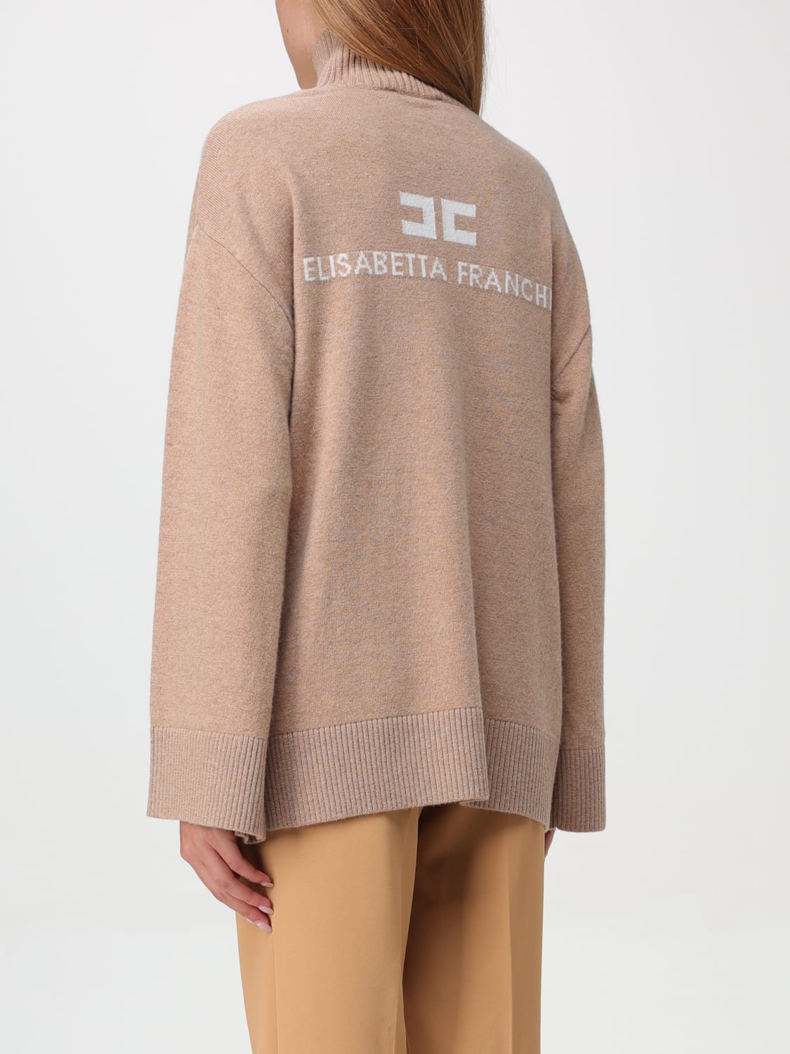 ELISABETTA FRANCHI SWEATER: Sweater woman Elisabetta Franchi, Camel - Img 2