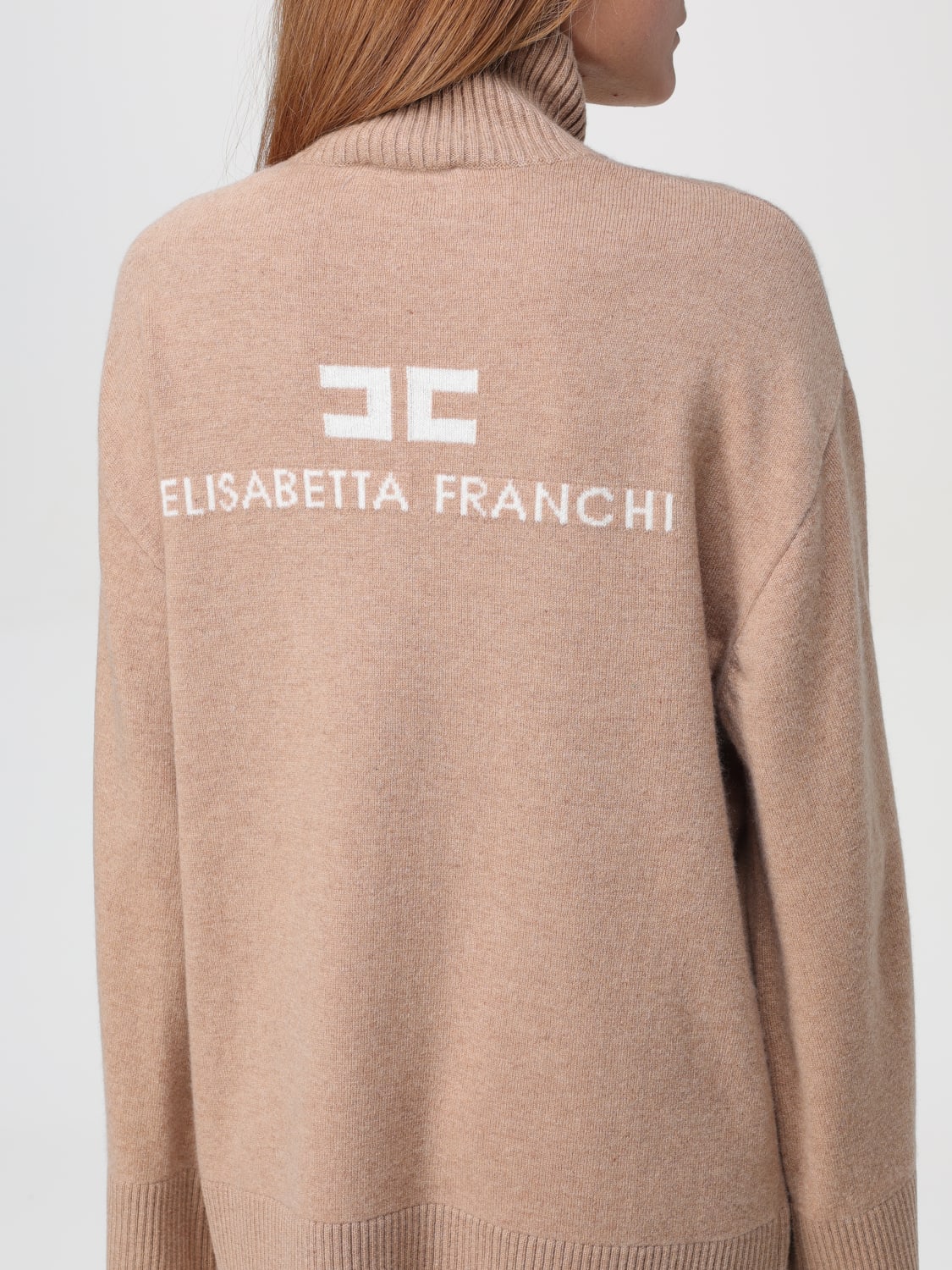 ELISABETTA FRANCHI SWEATER: Sweater woman Elisabetta Franchi, Camel - Img 3