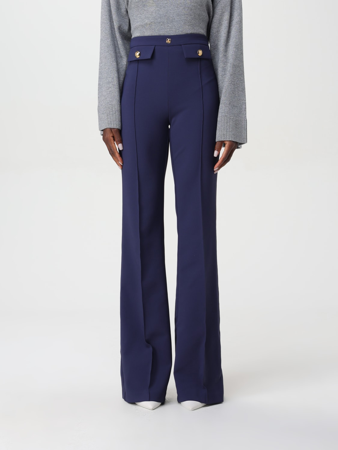 ELISABETTA FRANCHI PANTS: Pants woman Elisabetta Franchi, Blue - Img 1