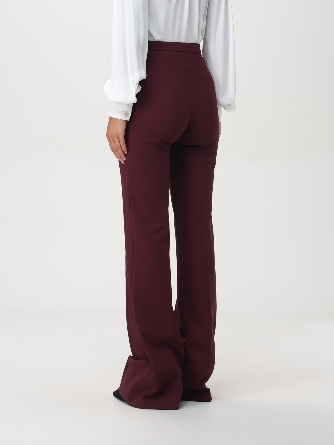 ELISABETTA FRANCHI PANTS: Pants woman Elisabetta Franchi, Burgundy - Img 2